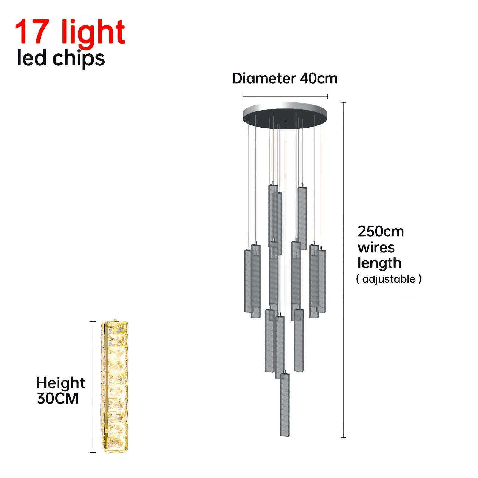 Feyran Nordic Crystal LED Chandelier