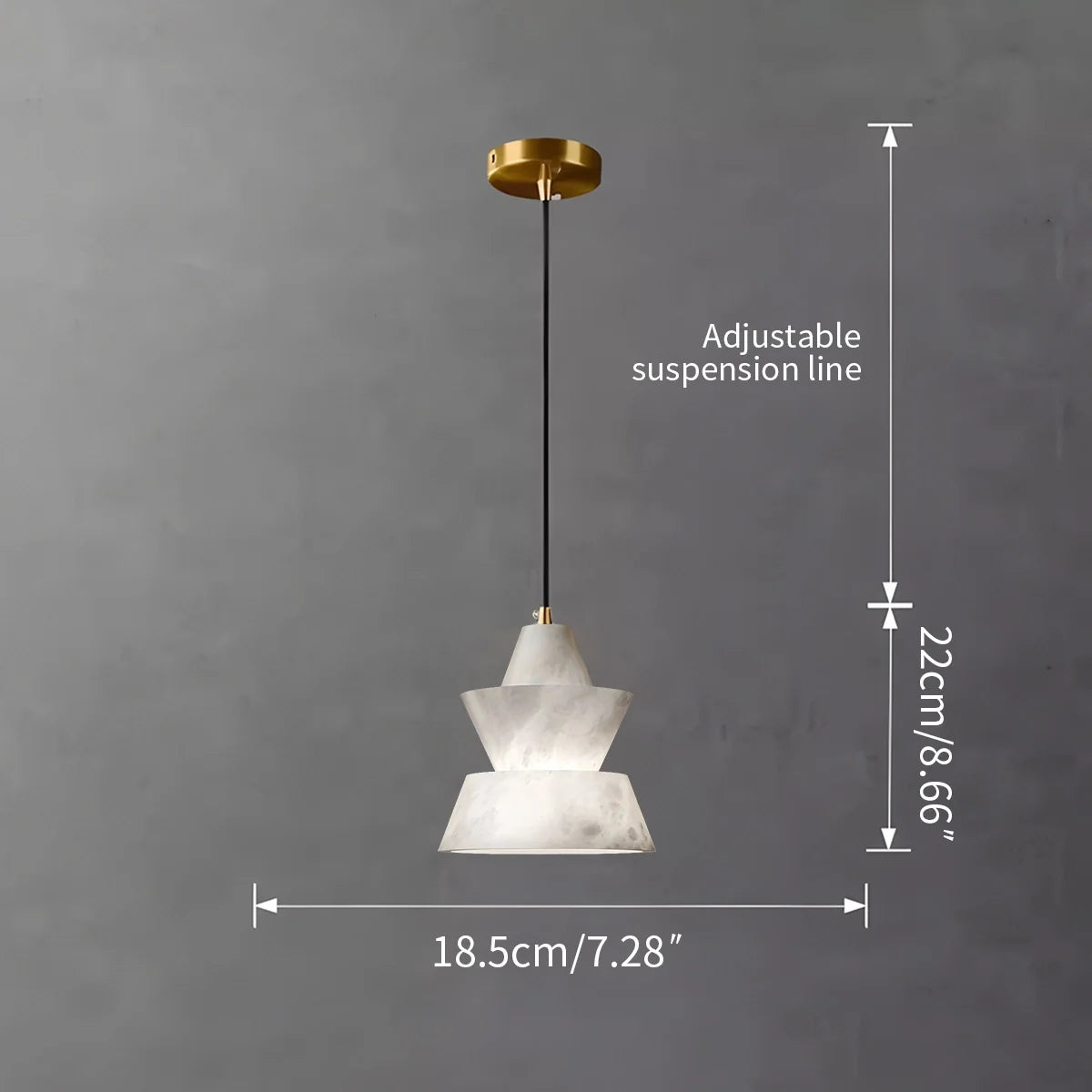 Feyran Spanish Alabaster Pendant Light Bedside Lamp