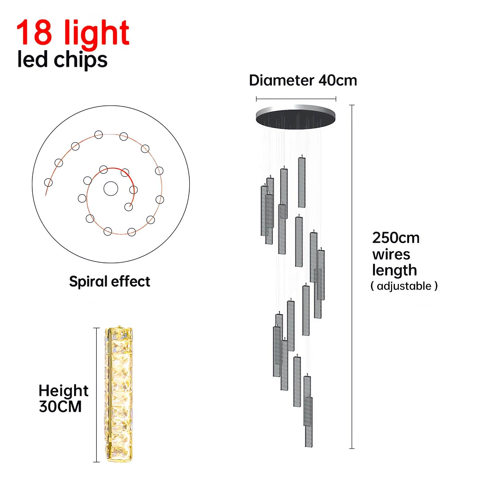 Feyran Nordic Crystal LED Chandelier