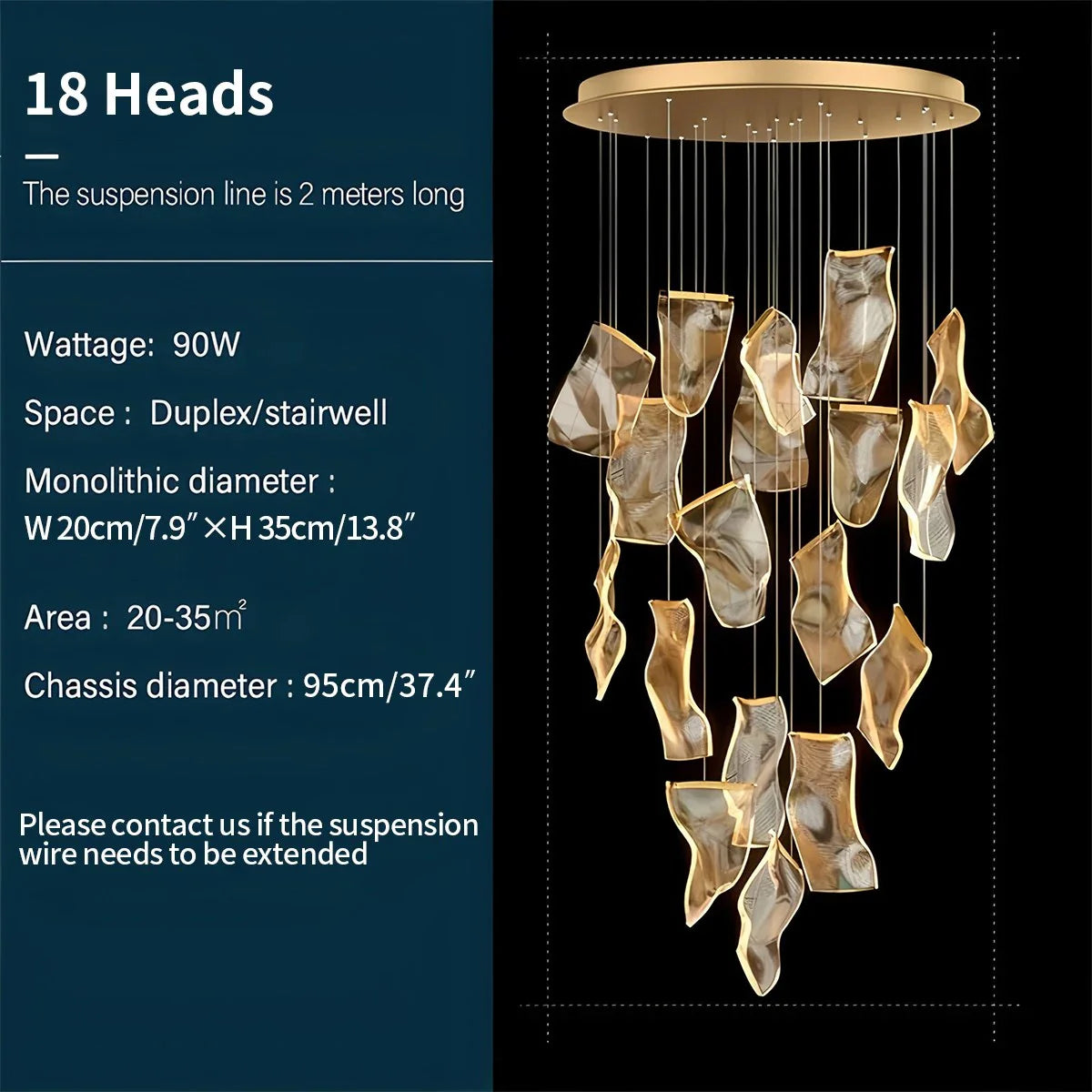 Feyran Light Luxury Art Large Chandelier