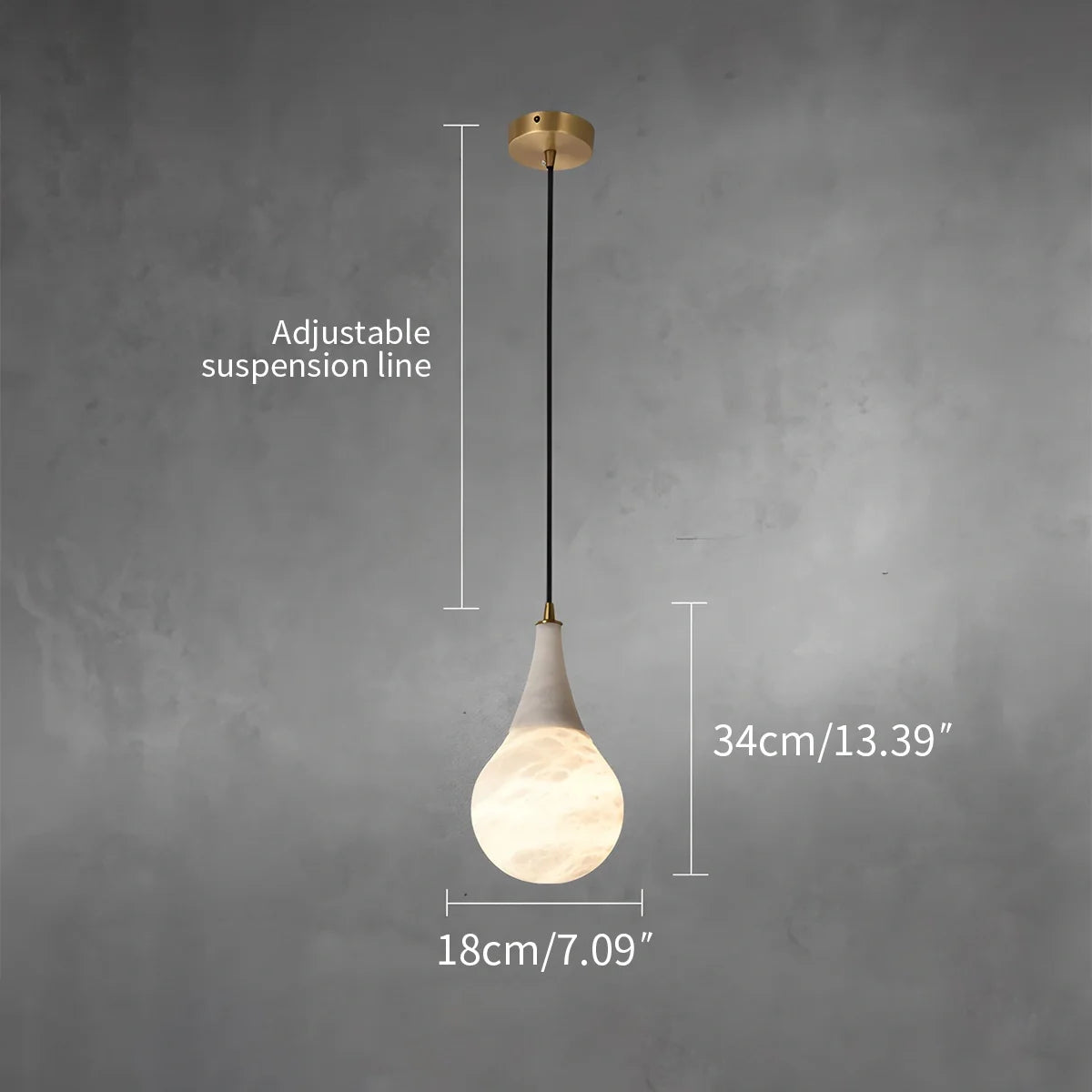 Feyran Creative Waterdrop Spanish Alabaster Pendant Light
