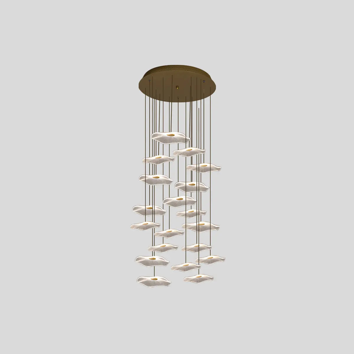 Feyran Rotasu Lotus Leaf Staircase Chandelier