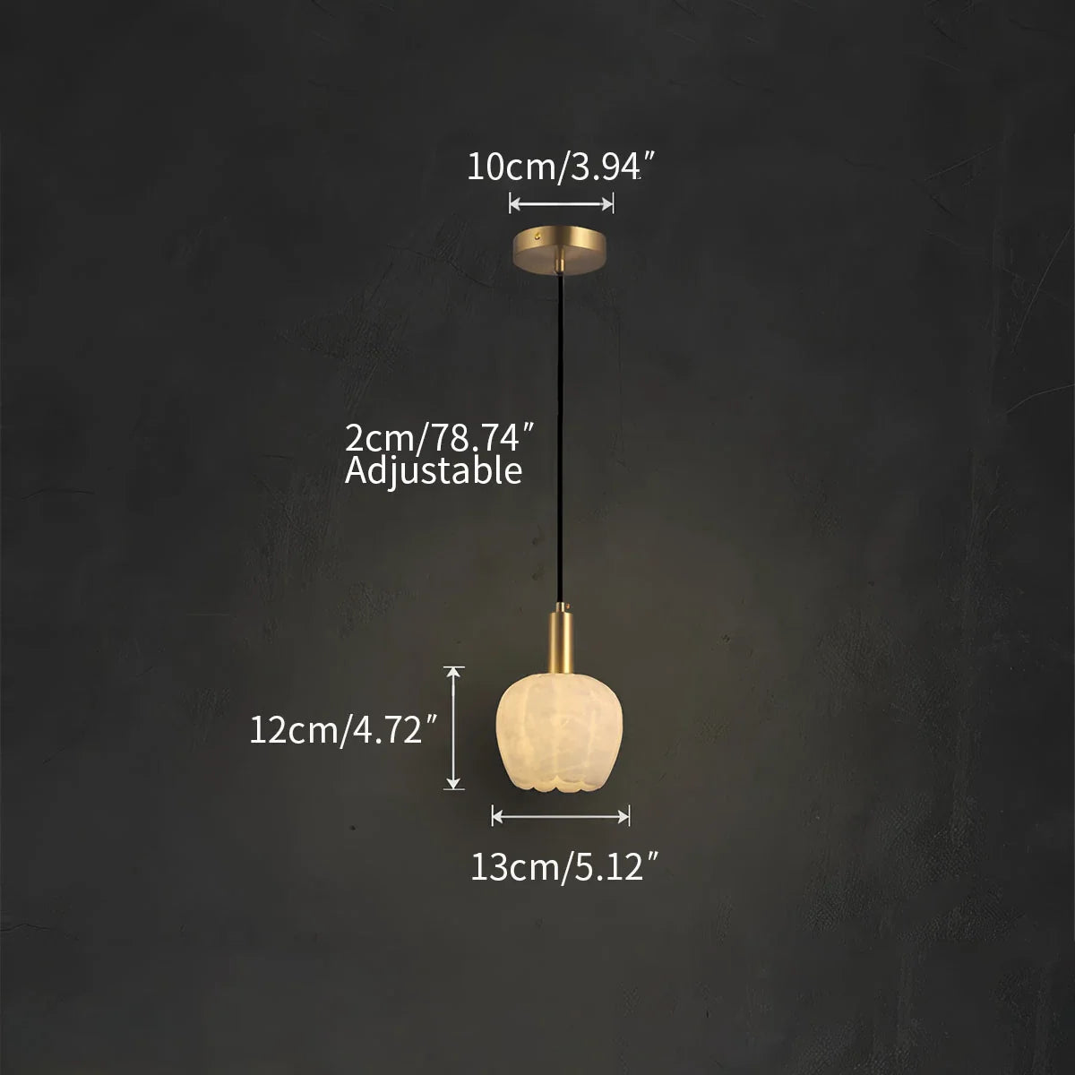 Feyran Flower Bud Shaped Spanish Alabaster Pendant Light