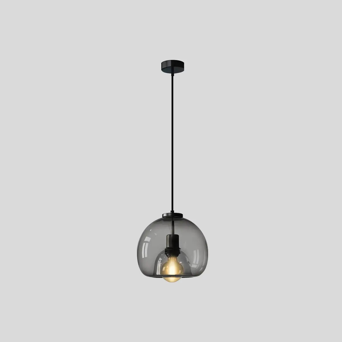 Feyran Smoky Grey Glass Pendant Light