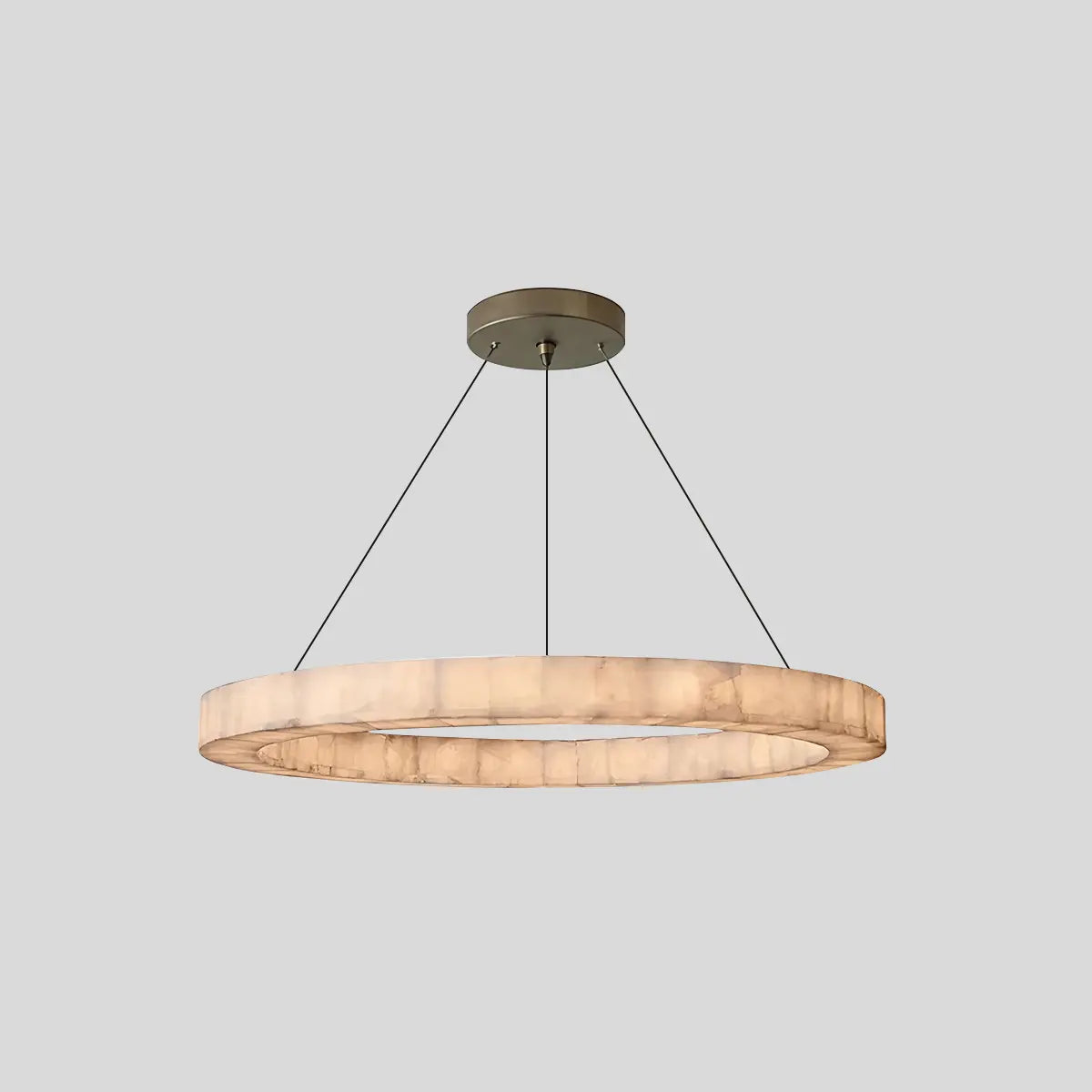 Feyran Teva Round Spanish Alabaster Chandelier for Living Room