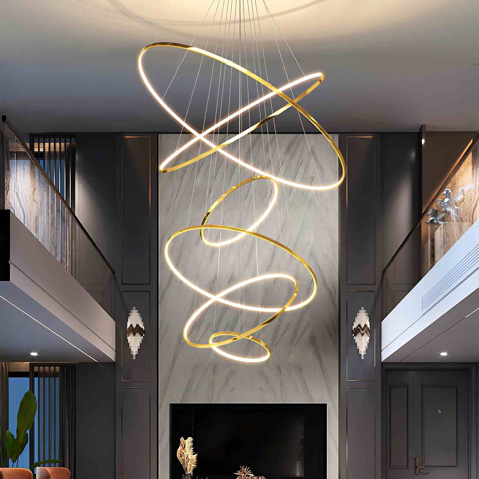Feyran Large Tiered Ring Foyer Chandelier