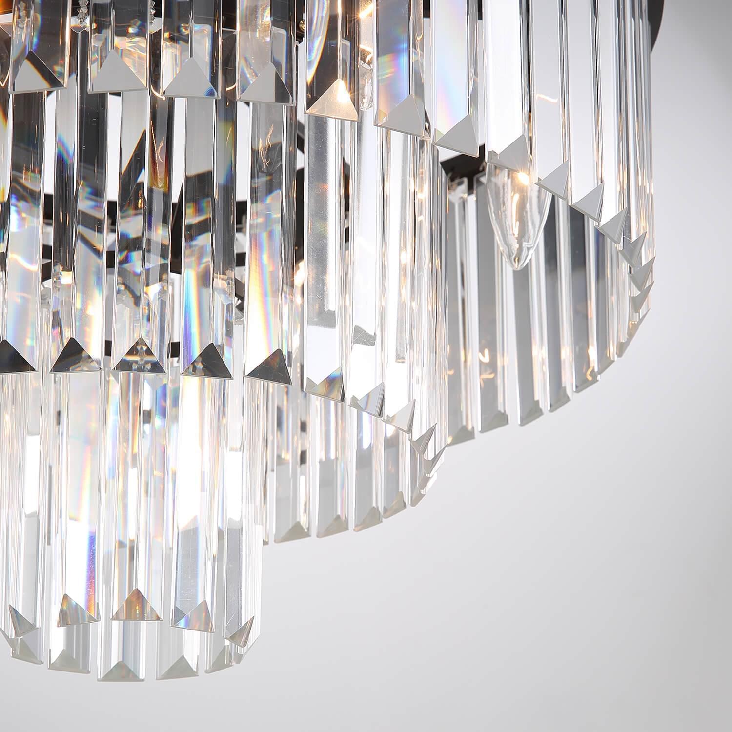 3-Tier Crystal Chandelier Lighting - Details | Feyran