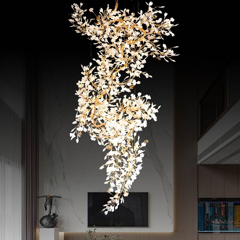 Feyran Large Ginkgo Leaf Chandelier