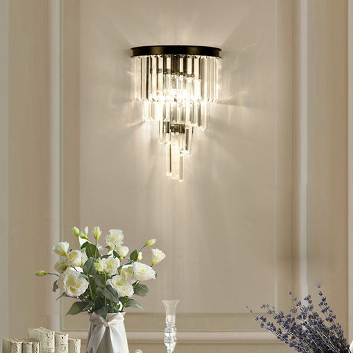 Modern 4-Tiers Crystal Wall Sconce - Living Room | Feyran