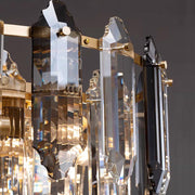 Round Glass Shade Metal Frame Chandelier