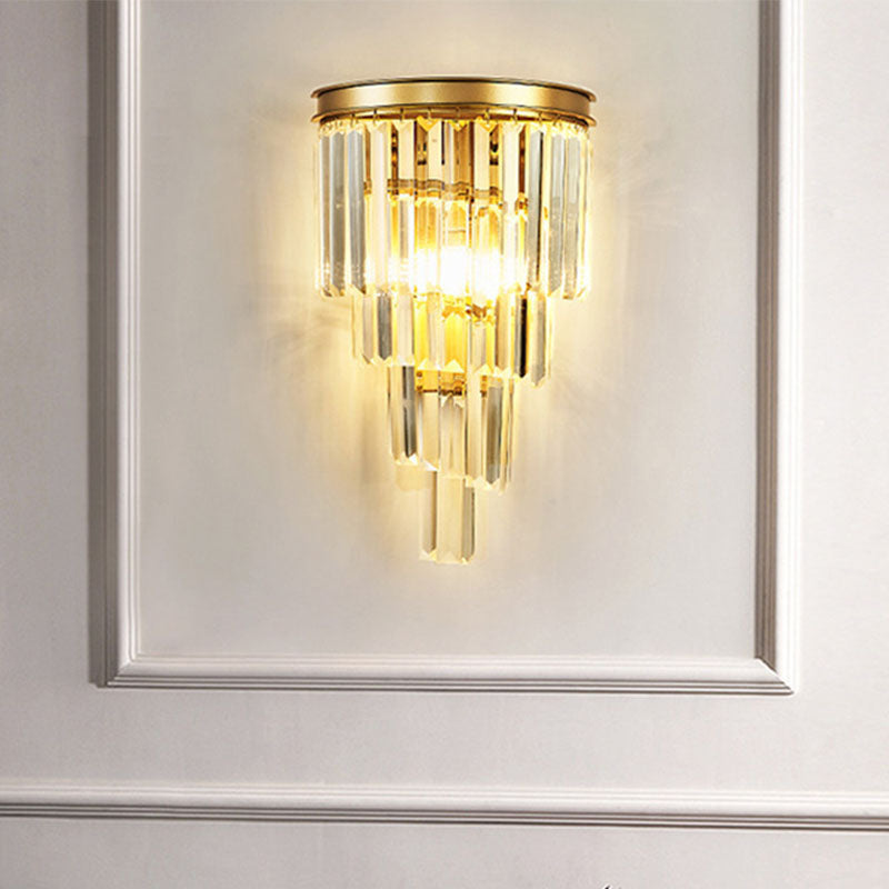 Modern 4-Tiers Crystal Wall Sconce | Feyran