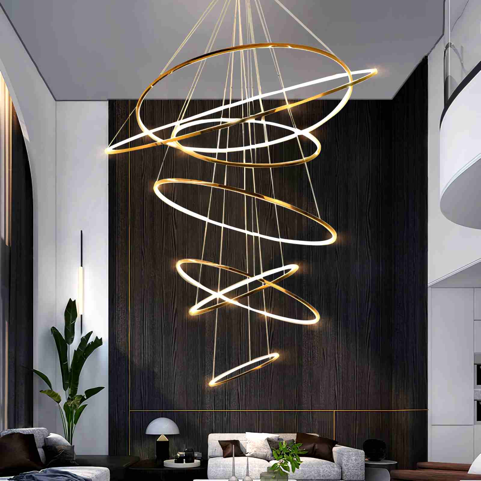 Feyran Large Tiered Ring Foyer Chandelier