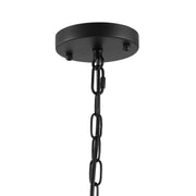 Modern Farmhouse Black Metal Candle Chandelier - detail