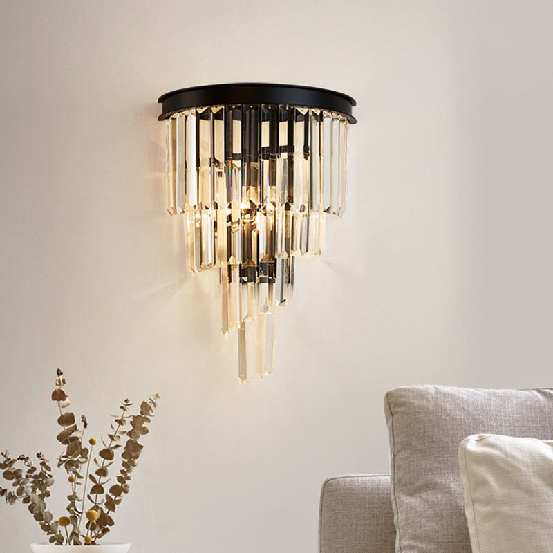 Modern 4-Tiers Crystal Wall Sconce - Living Room | Feyran