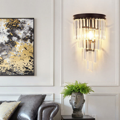 Modern 4-Tiers Crystal Wall Sconce - Living Room | Feyran
