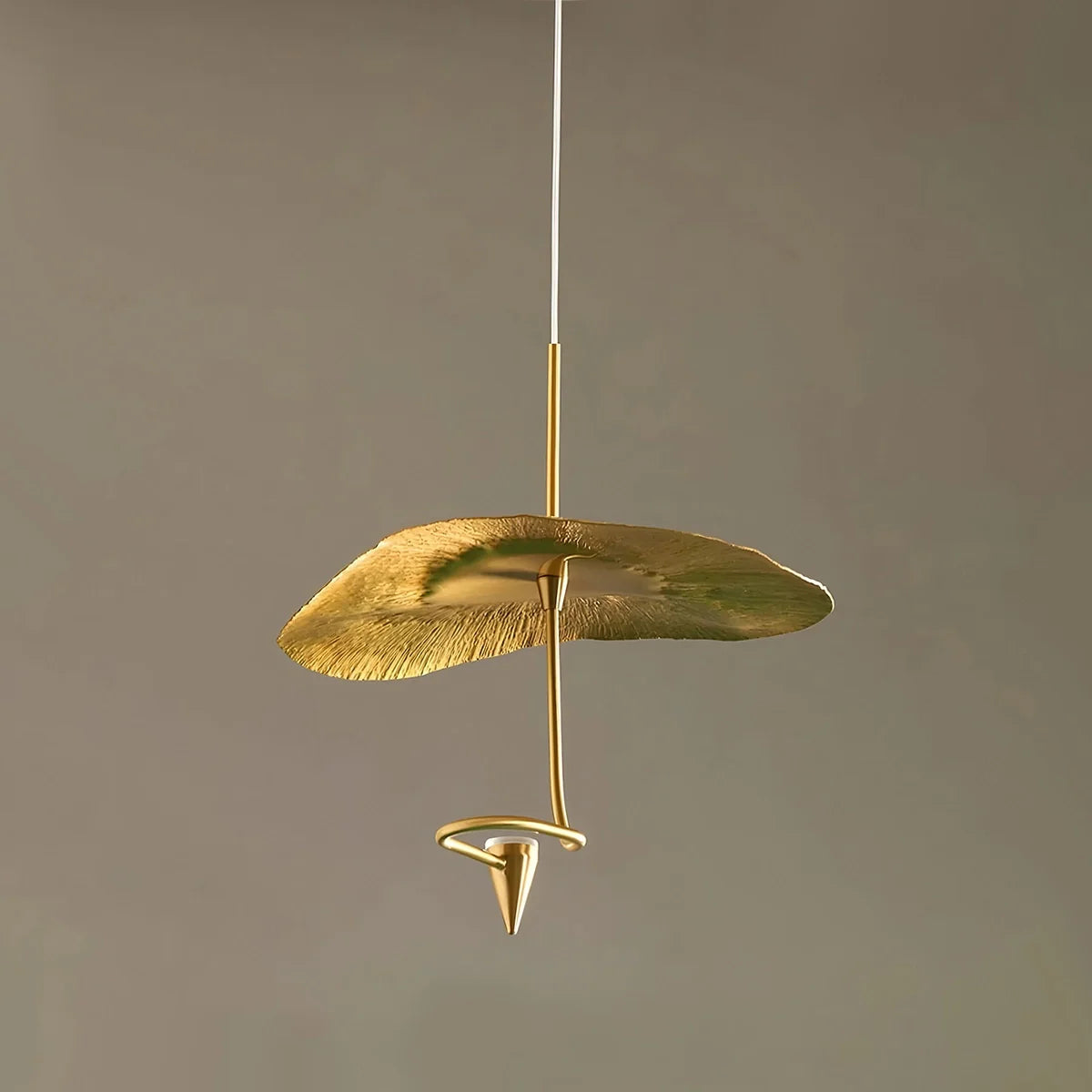 Feyran Orlia Brass Lotus Leaf Chandelier