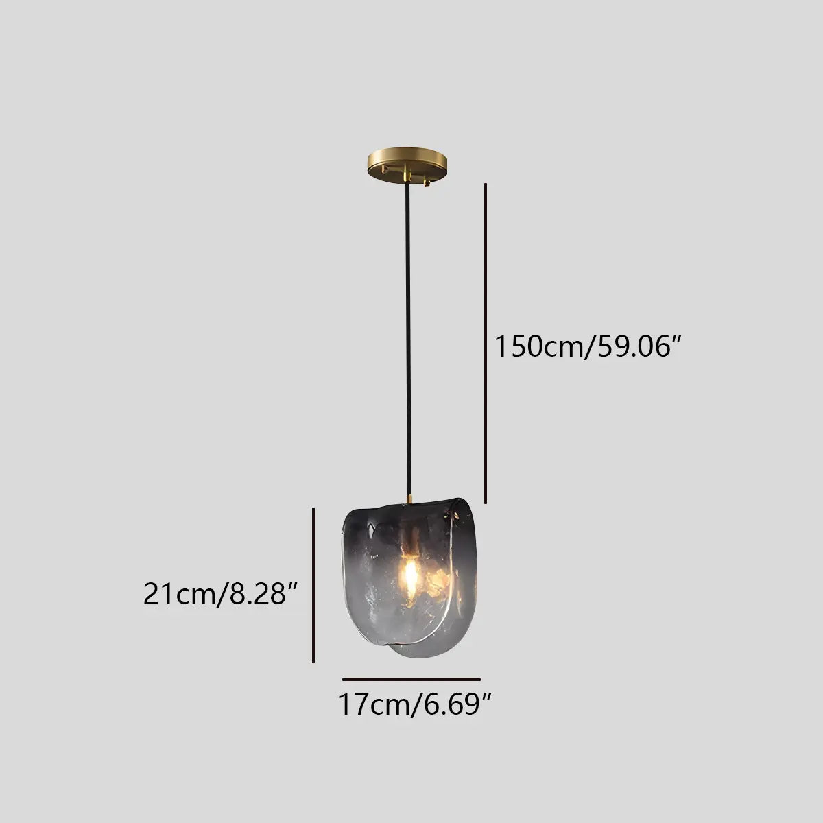 Feyran Modern Gradient Glass Pendant Light for Bedside