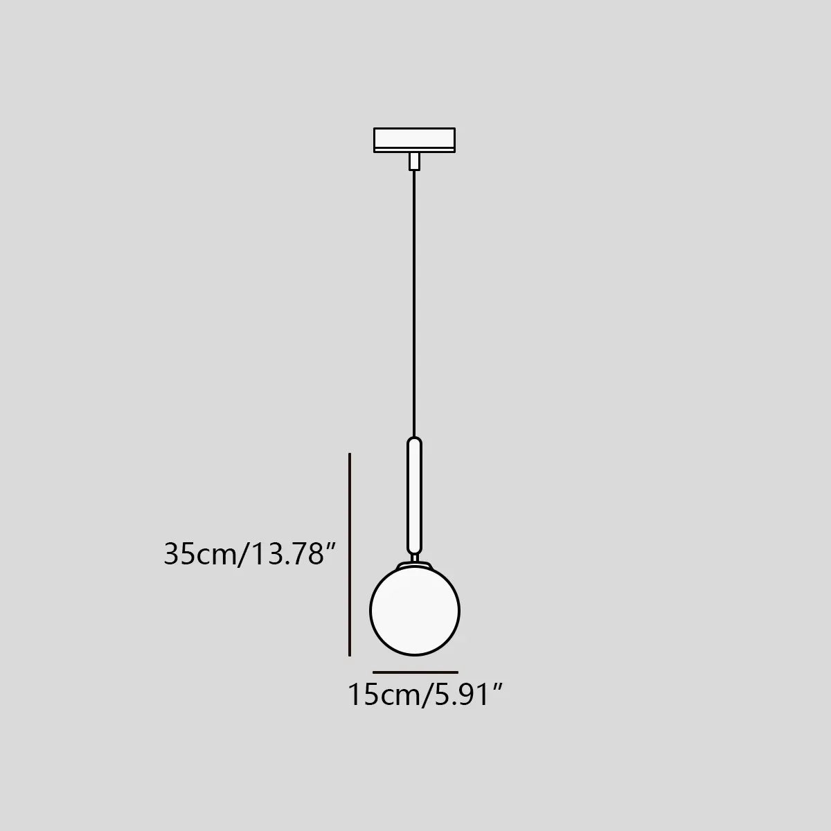 Feyran Temen Globe Glass Pendant Light for Kitchen Island
