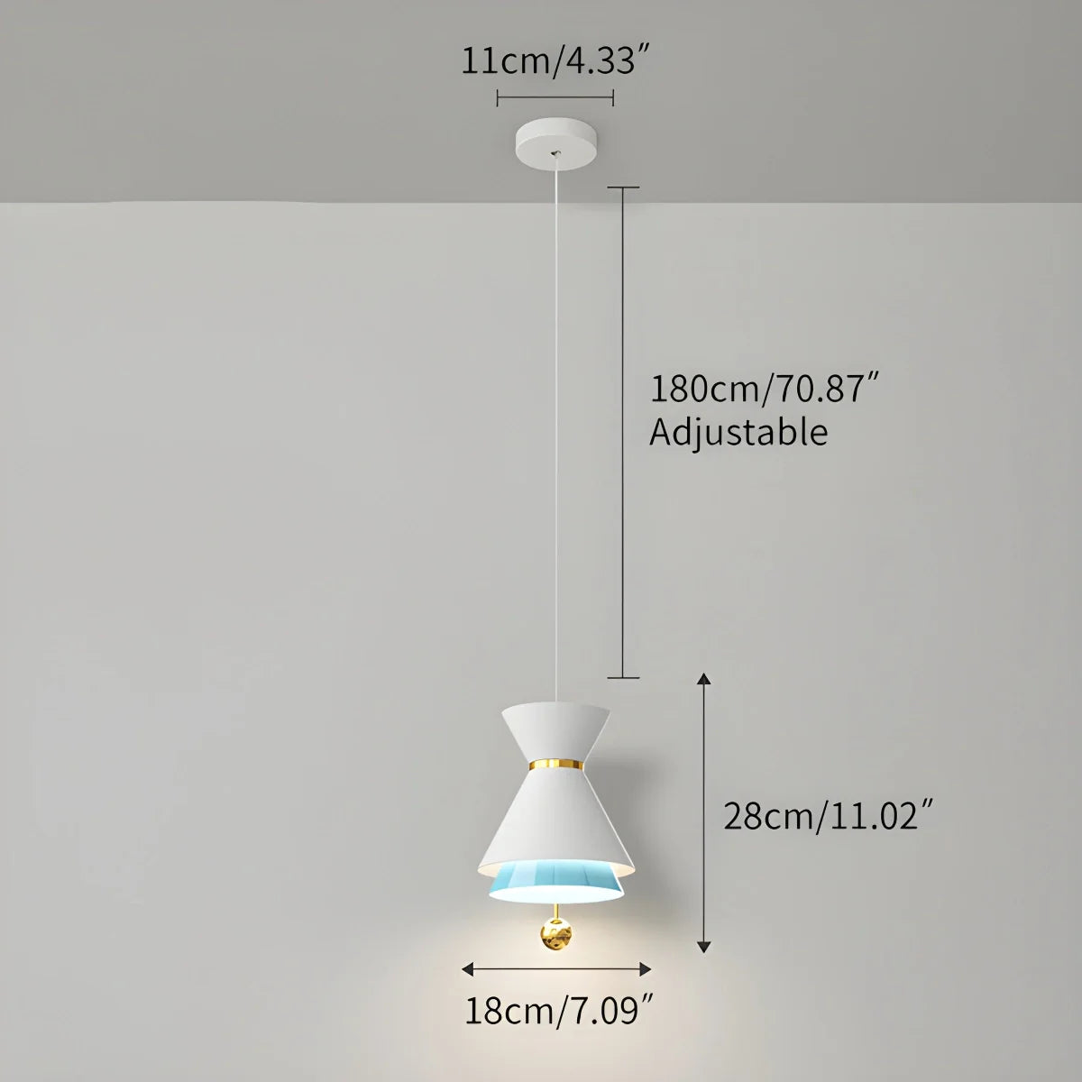 Feyran Modern Minimalist White LED Pendant & Wall Light