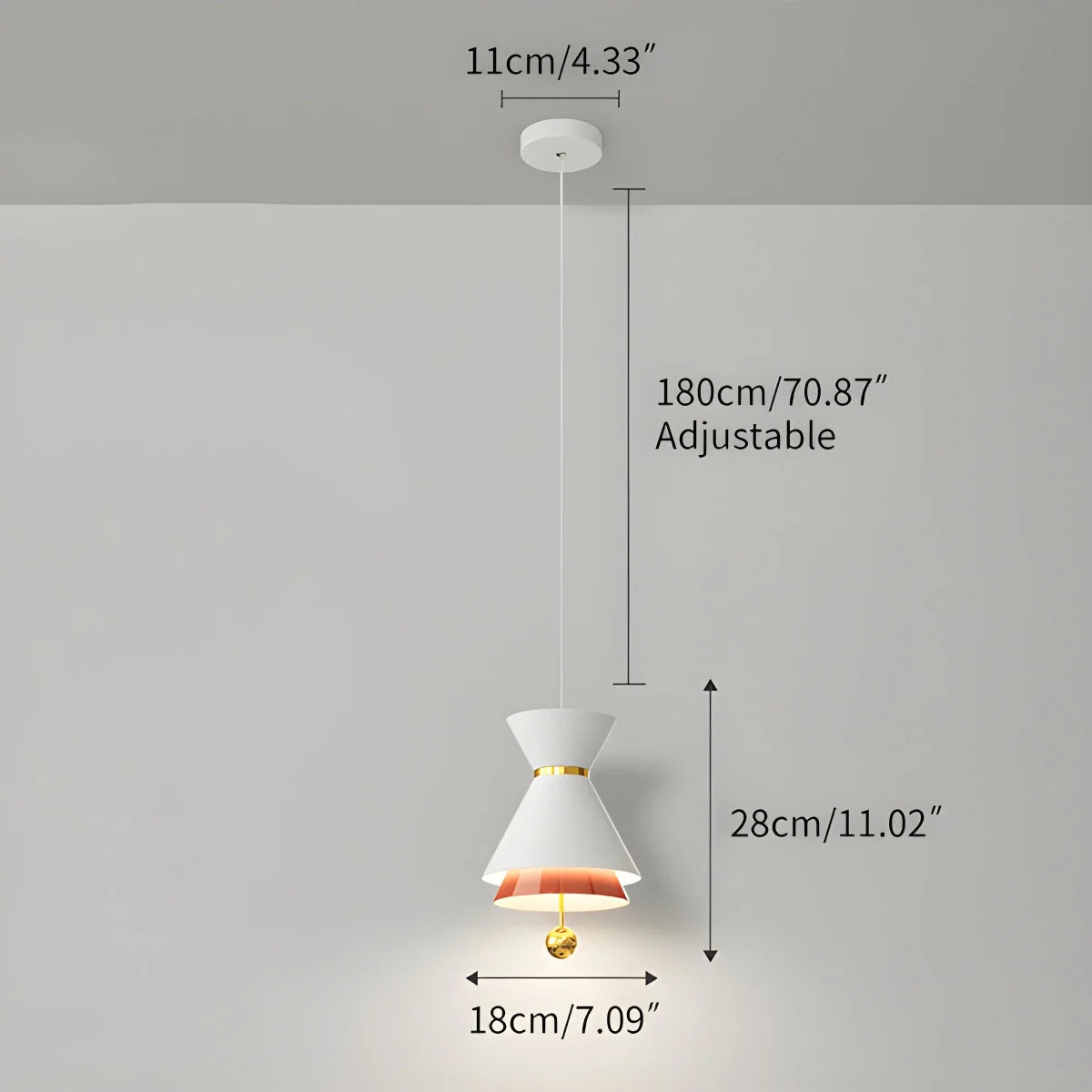 Feyran Modern Minimalist White LED Pendant & Wall Light