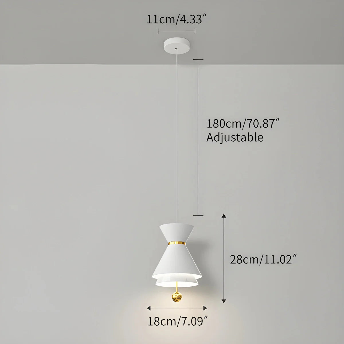 Feyran Modern Minimalist White LED Pendant & Wall Light