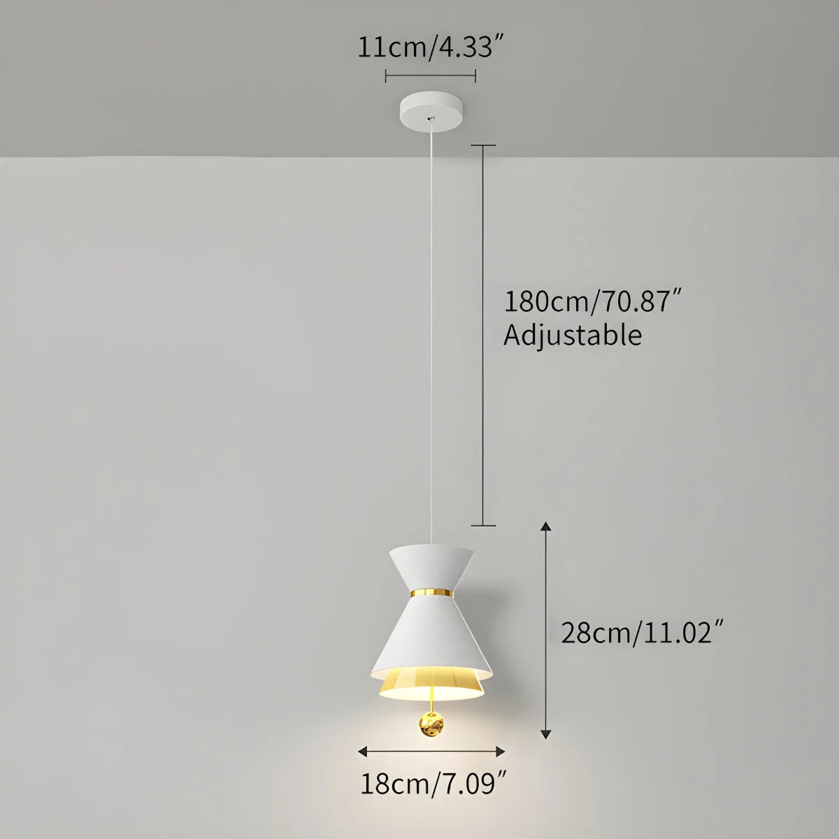 Feyran Modern Minimalist White LED Pendant & Wall Light