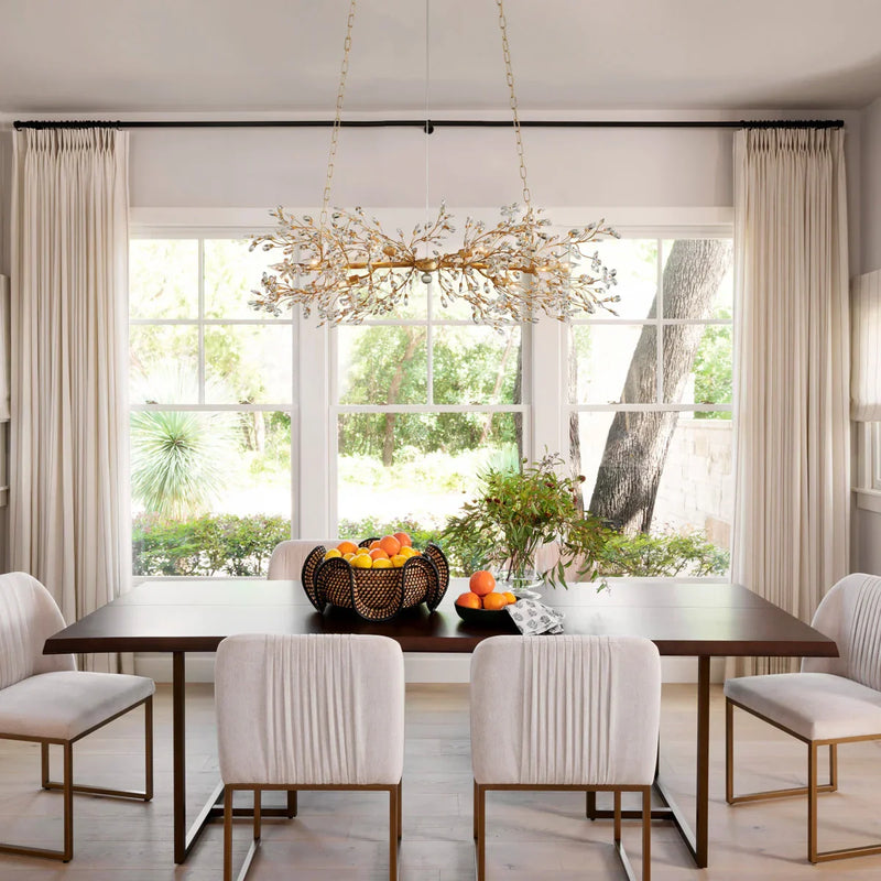 Fiore Linear Chandelier 43" 51" 68"W-Chandelier-Feyran-GOLD-43"-Feyran