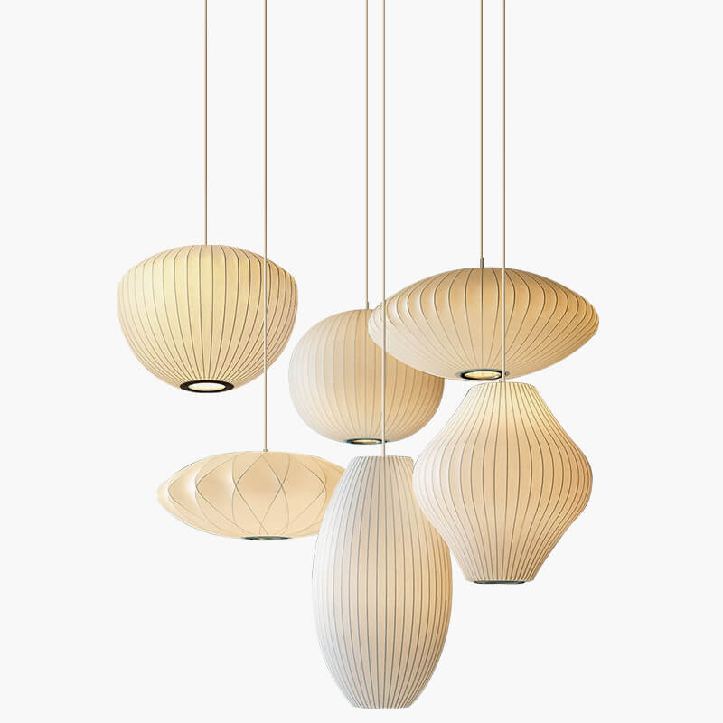 Feyran Vintage LED Silk Lantern Pendant Light