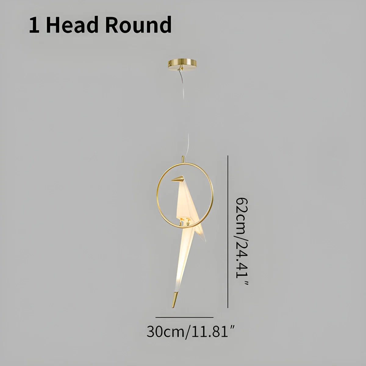 Feyran Paper Crane Bird Chandelier for Dining Room