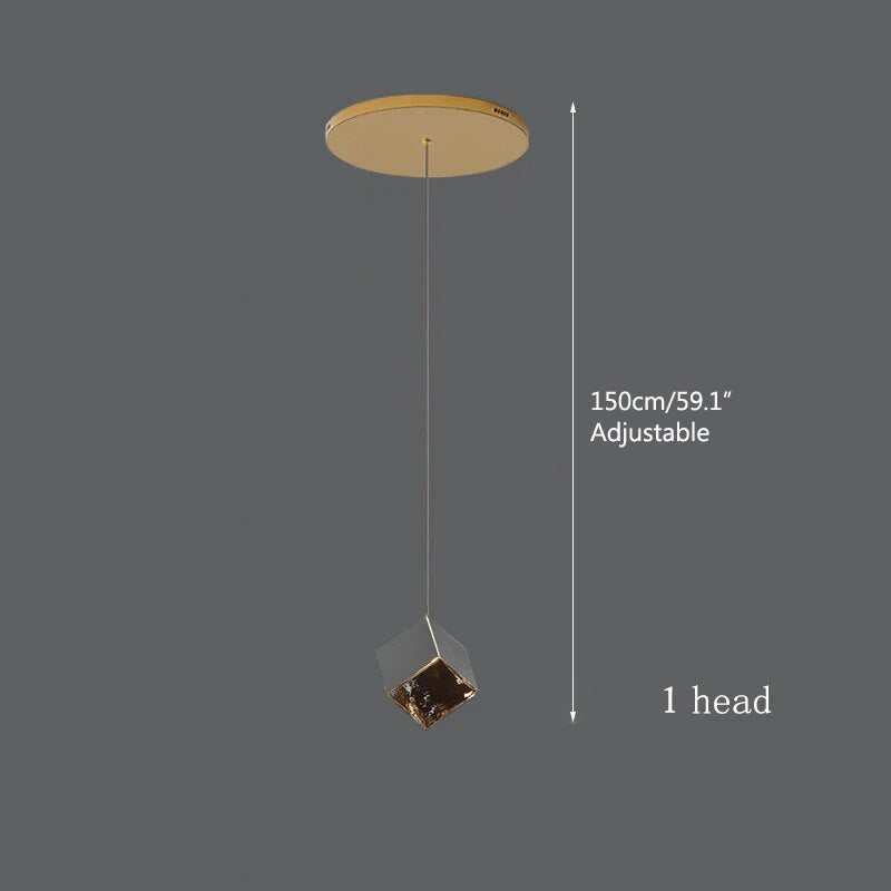 Feyran Ice Cube Textured Glass Chandelier