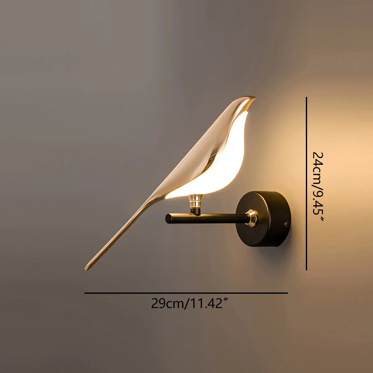 Feyran Gold Birds Wall Sconce for Bedroom