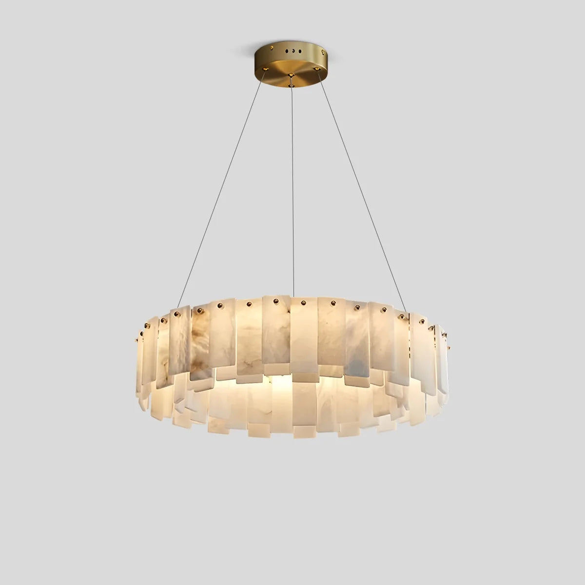 Feyran Modern Ring Spanish Alabaster Chandelier for Living Room