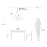 2-Tier Bronze Wagon Wheel Chandelier - size | Feyran