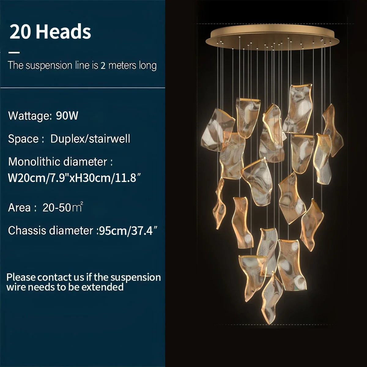 Feyran Light Luxury Art Large Chandelier