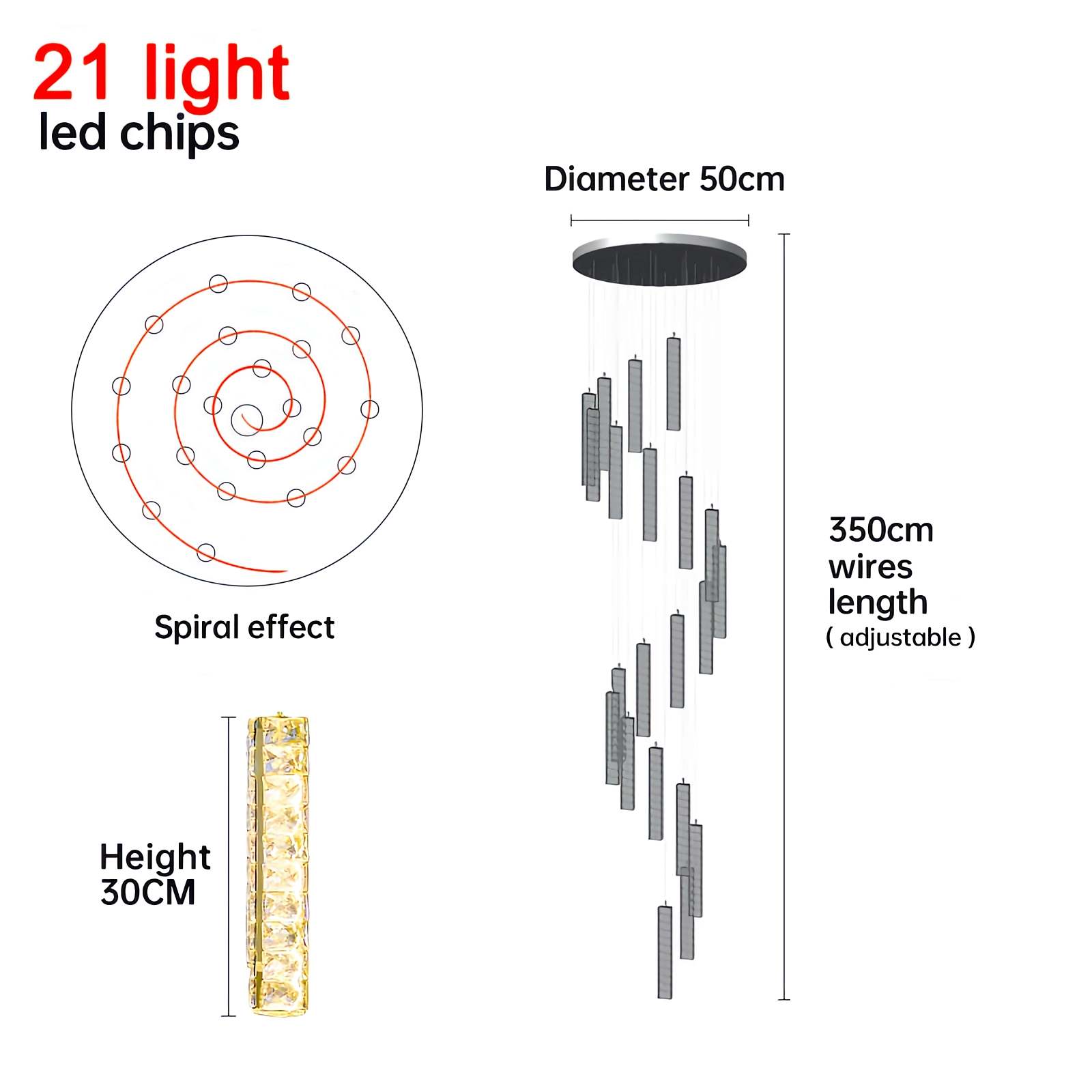 Feyran Nordic Crystal LED Chandelier