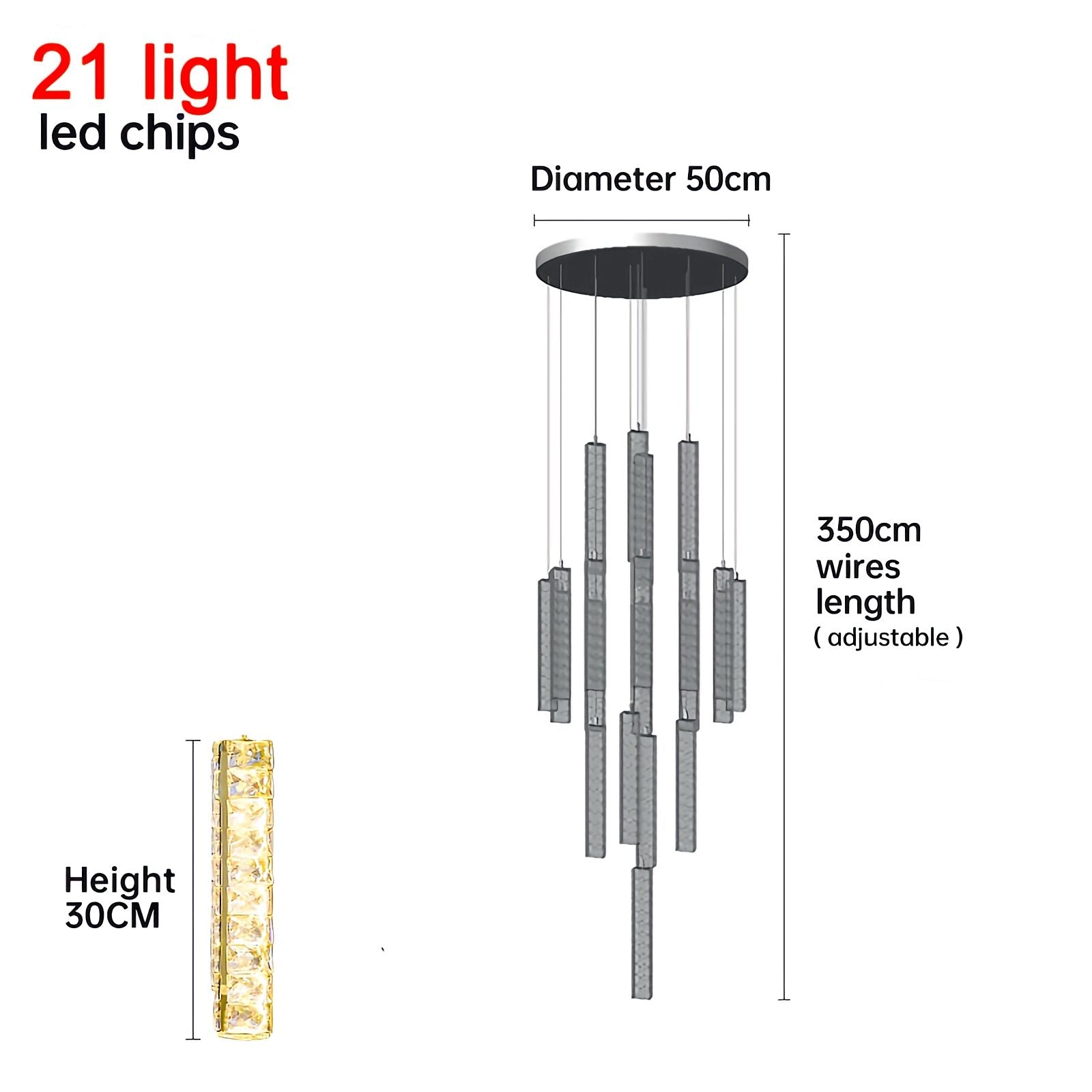 Feyran Nordic Crystal LED Chandelier