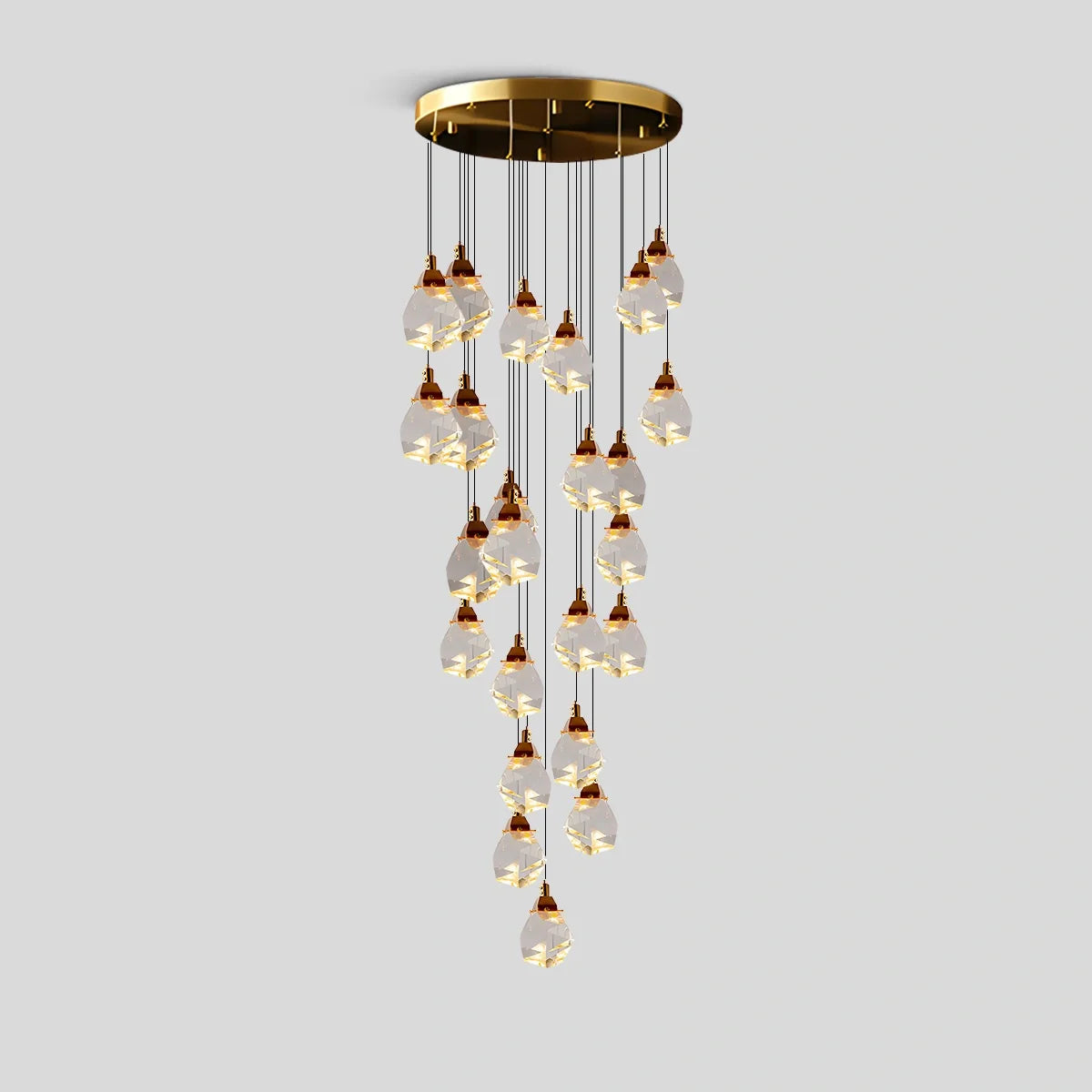 Feyran Rock Crystal Rain Chandelier for Living Room