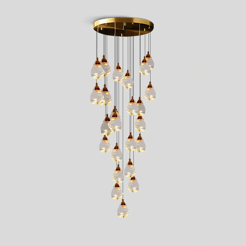 Feyran Rock Crystal Rain Chandelier for Living Room