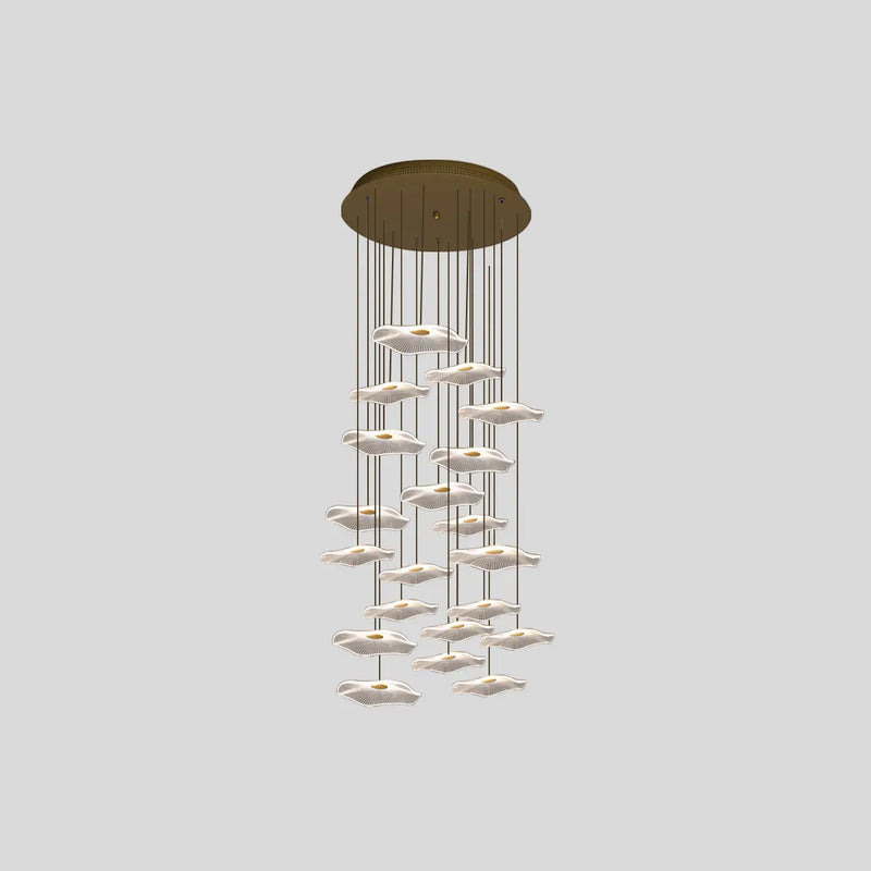 Feyran Rotasu Lotus Leaf Staircase Chandelier