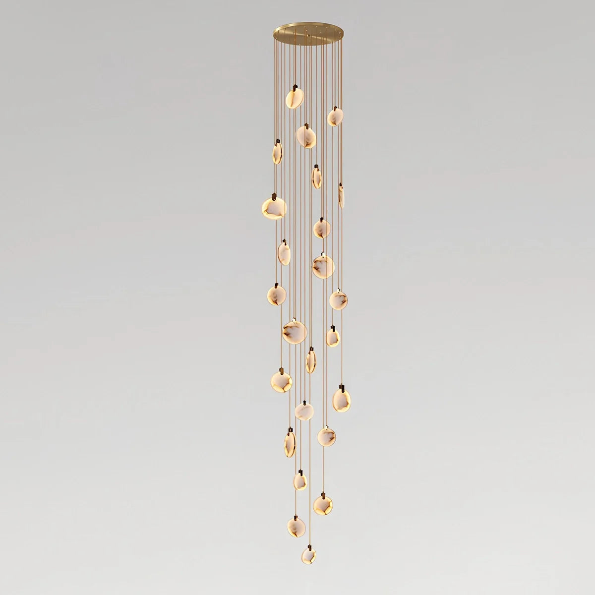 Feyran Moonshade Natural Alabaster Pendant Chandelier