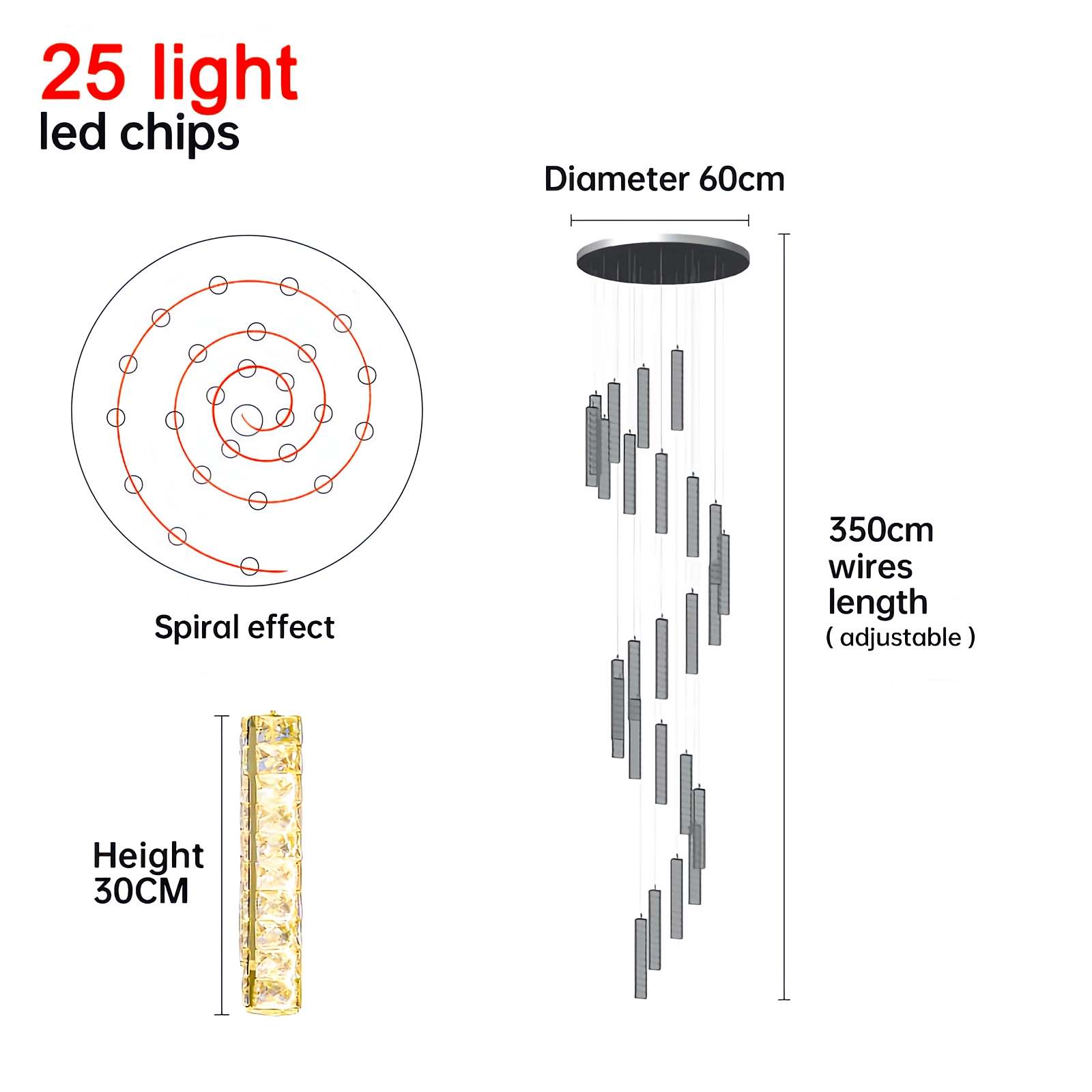 Feyran Nordic Crystal LED Chandelier
