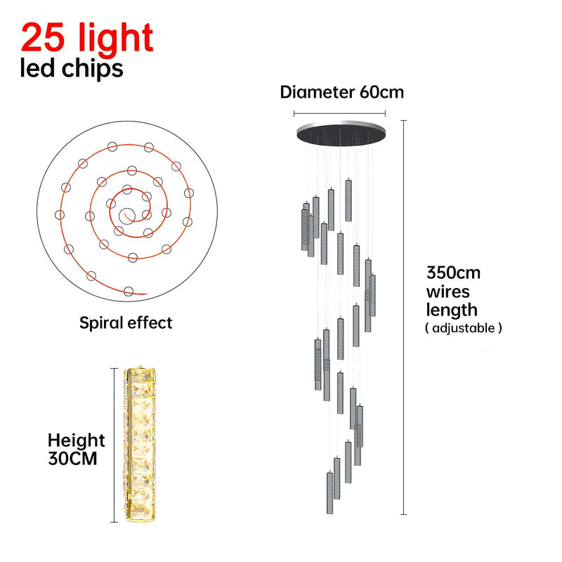 Feyran Nordic Crystal LED Chandelier