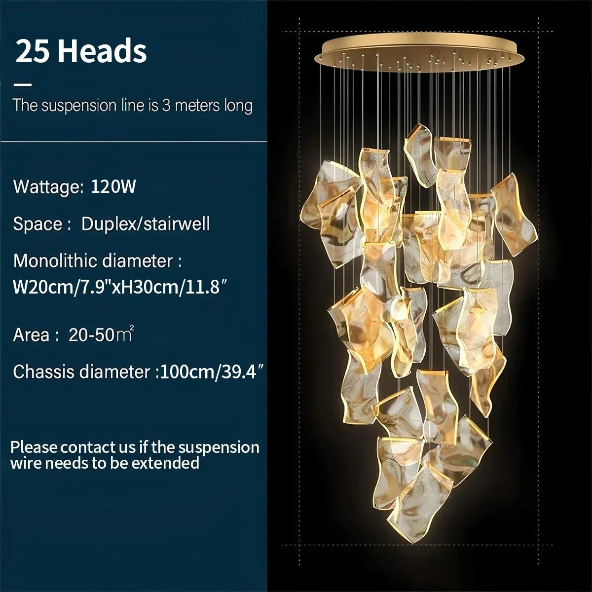 Feyran Light Luxury Art Large Chandelier