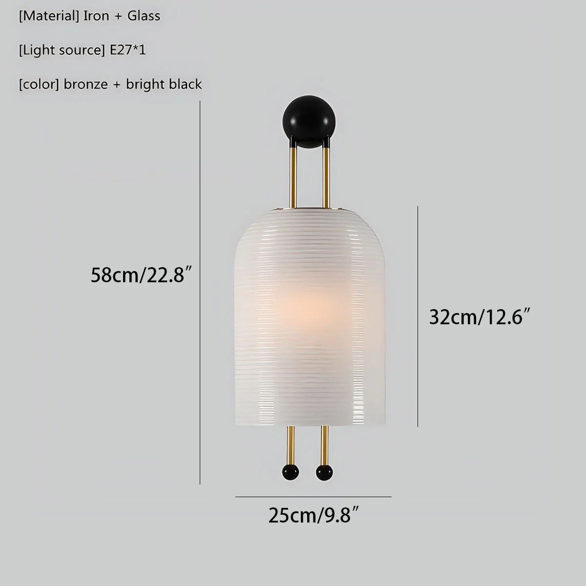 Feyran Nordic Simple Glass Wall Lamp