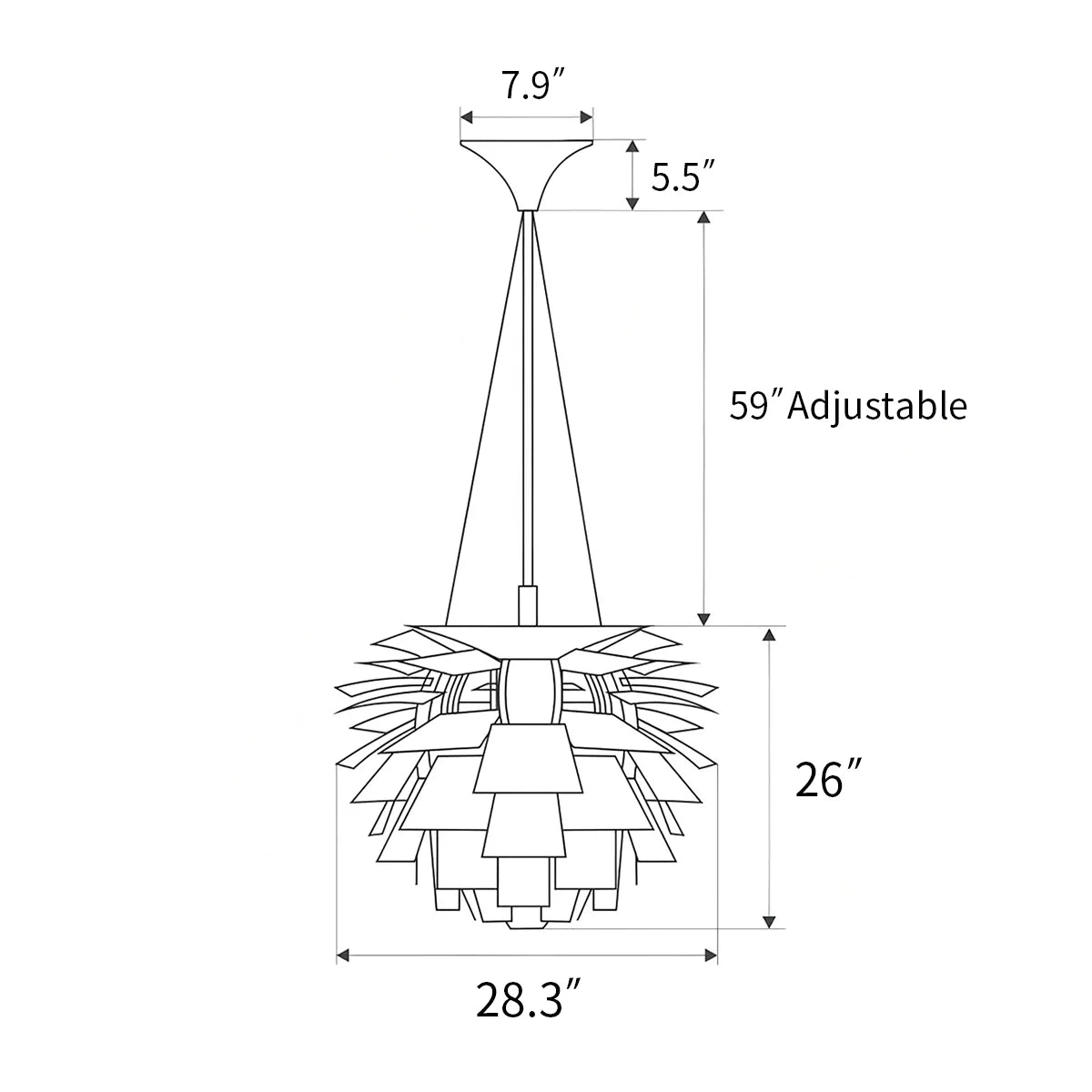 Feyran Modern Art Deco Layered Pendant Lamp