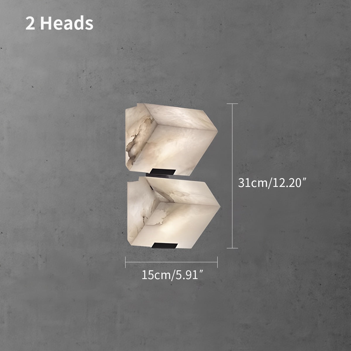 Feyran Triple Sloping Block Spanish Alabaster Wall Sconce