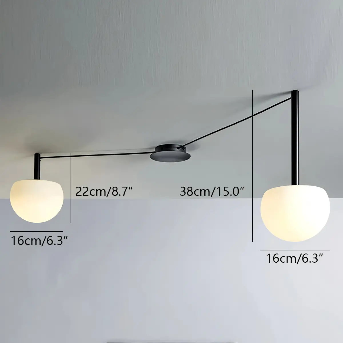 Feyran Custom Frosted Glass Globe Ceiling Light