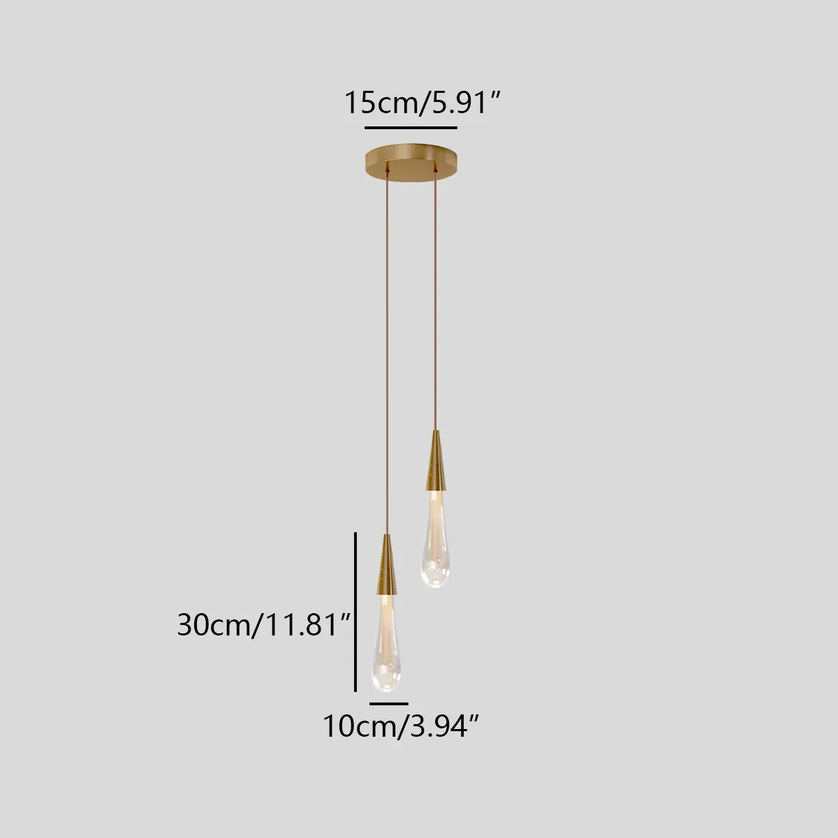 Feyran Drop Crystal Chrome Pendant Light for Bedroom