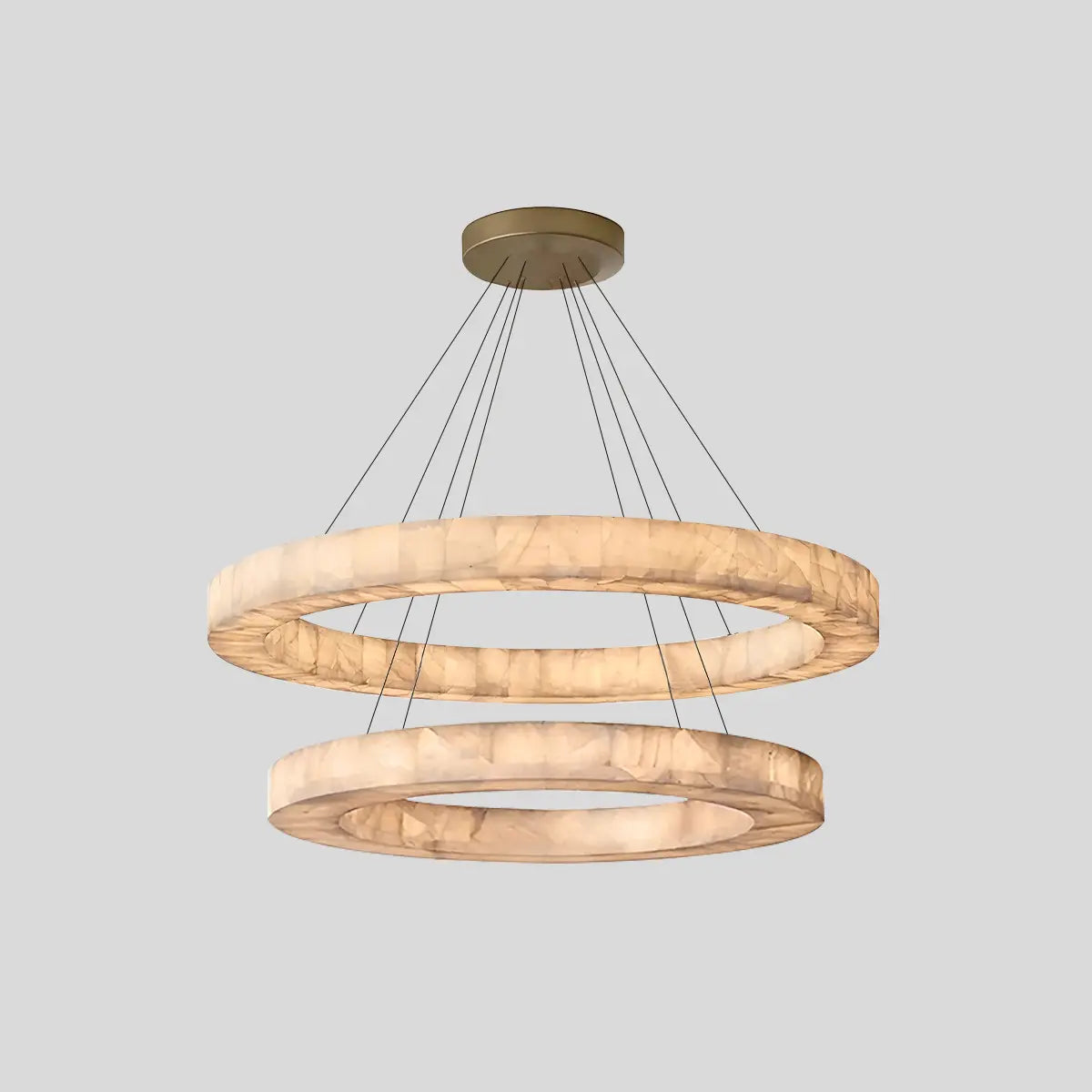 Feyran Teva Round Spanish Alabaster Chandelier for Living Room