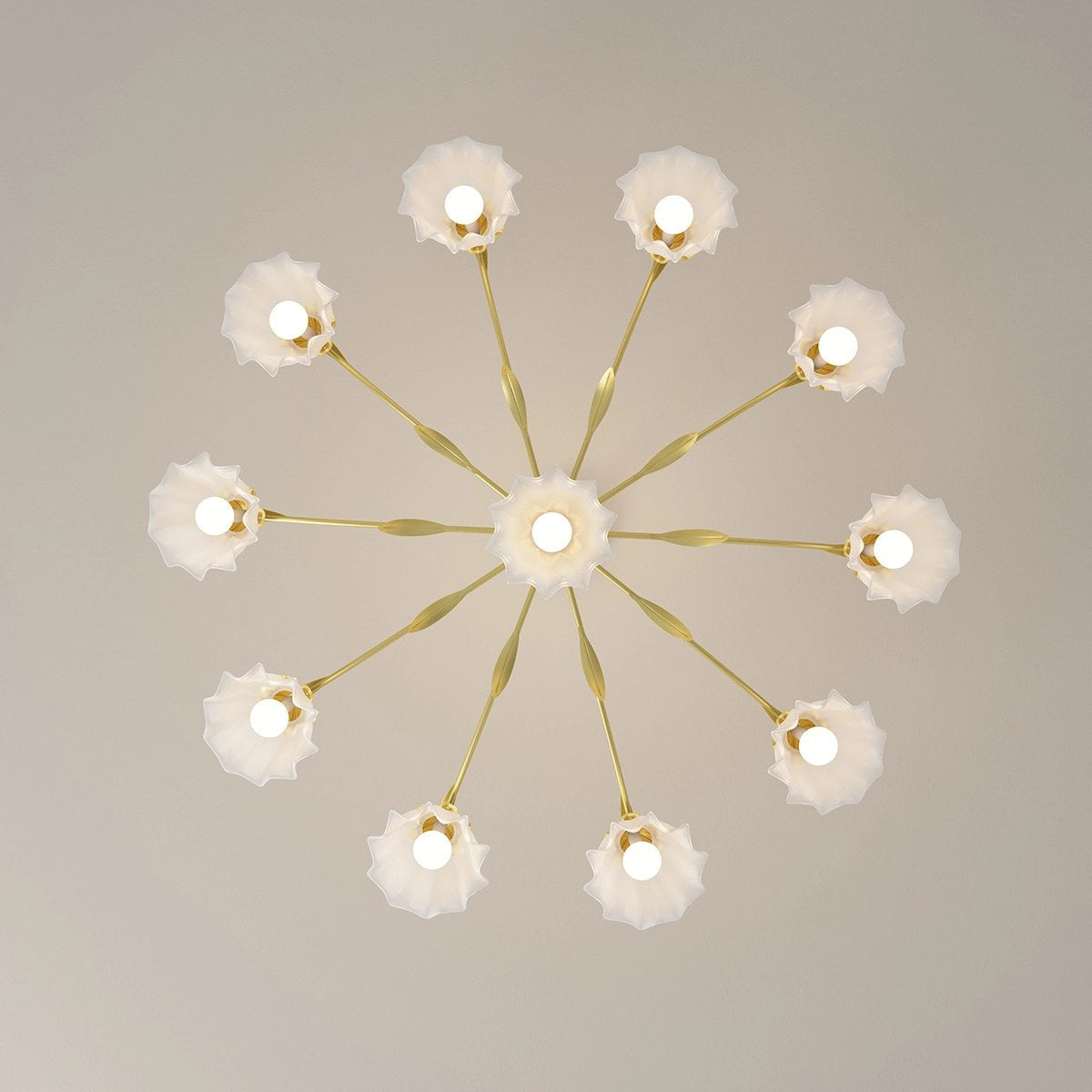 Feyran French Vintage Lily of the Valley Flower Chandelier